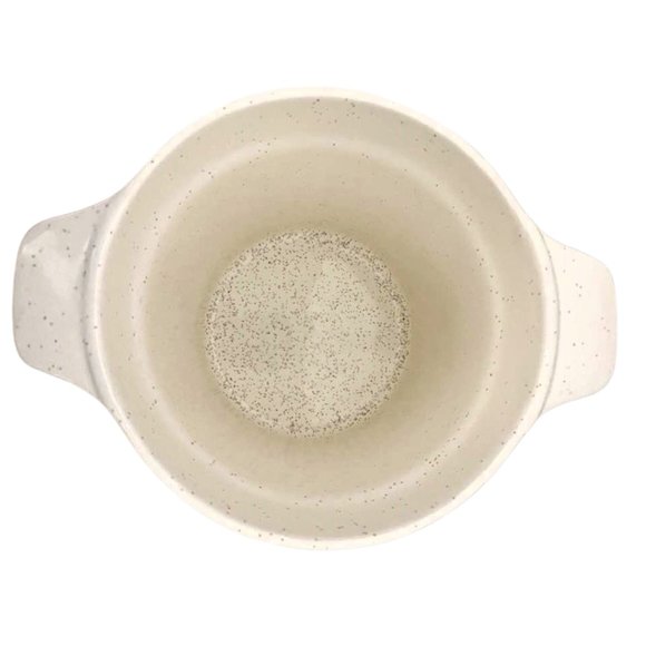 Vintage 1.5 Quart Speckled Floral Soup Tureen Serving Bowl And Ladle - Picture 12 of 14